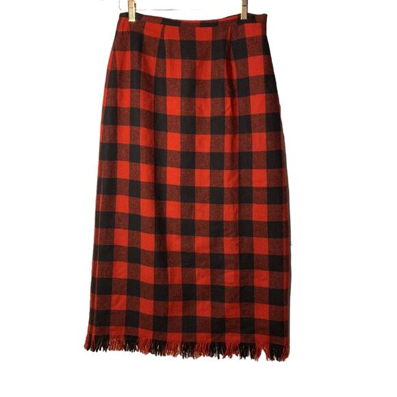 J London wool blend tartan skirt sz 12 - Picture 3 of 7